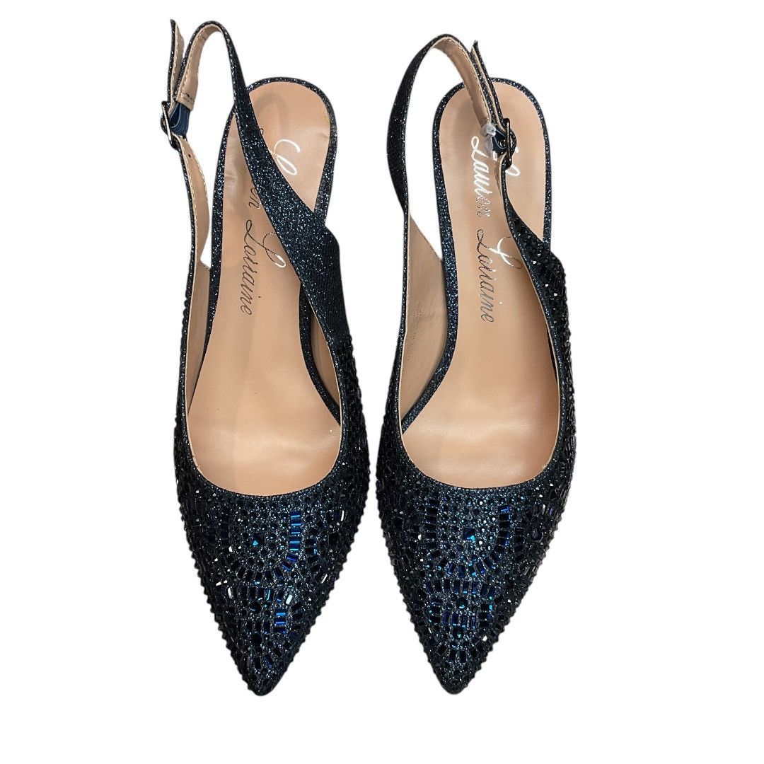 Other Lauren Lorraine Rhinestone Slingback Heels Navy Sz 8.5 NWB Size US 8.5 / IT 38.5 - 5 Thumbnail