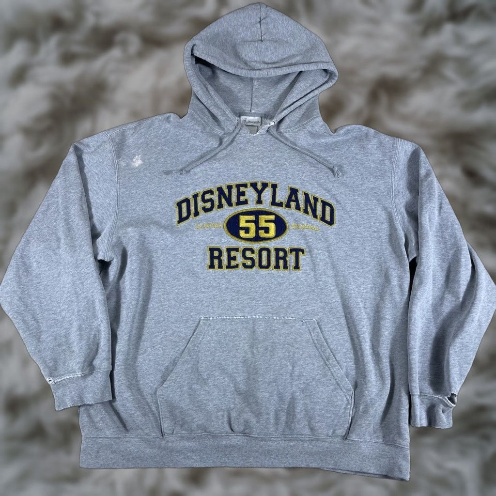 Disney VINTAGE Disney Disneyland Resort Hoodie Sweatshirt Mens 2XL Gray Y2K Heavy Distressed Size US XXL / EU 58 / 5 - 1 Thumbnail