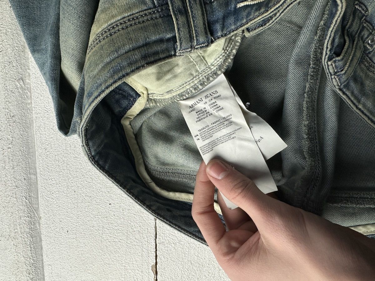 Armani 🚨 ARMANI JEANS WOMEN BLUE DENIM PANTS RINGSTONES Y2K Size 27" / US 4 / IT 40 - 8 Thumbnail