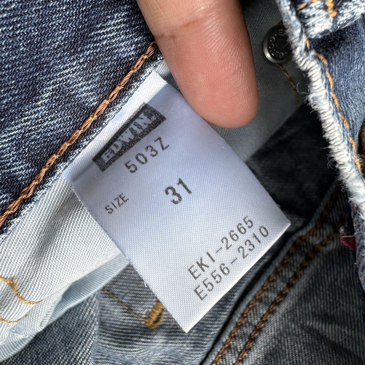 Japanese Brand Vintage Edwin 503 Distressed Faded Denim Jean Pant W31 Size US 31 - 8 Thumbnail