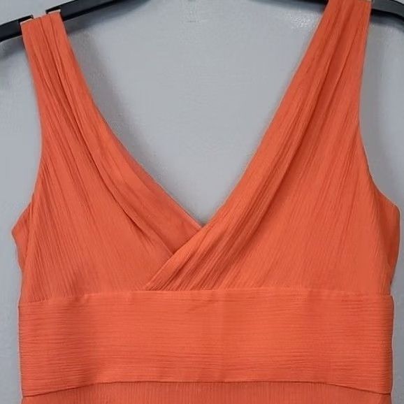 J.Crew J. Crew A Line Dress Womens Petite 8 Orange 100% Silk Sleeveless Fairy Size M / US 6-8 / IT 42-44 - 7 Thumbnail