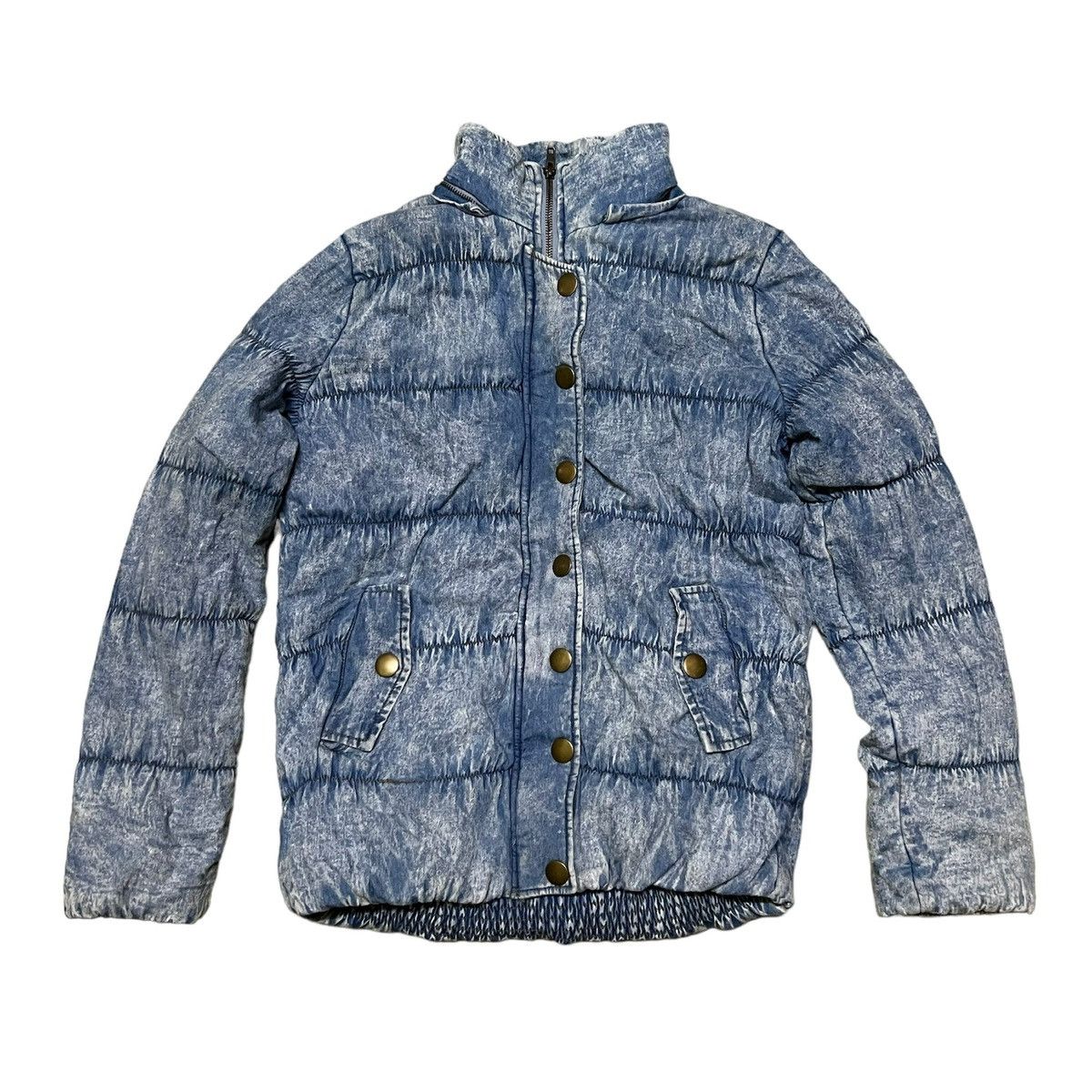 Japanese Brand Denim Style Puffer Jacket
