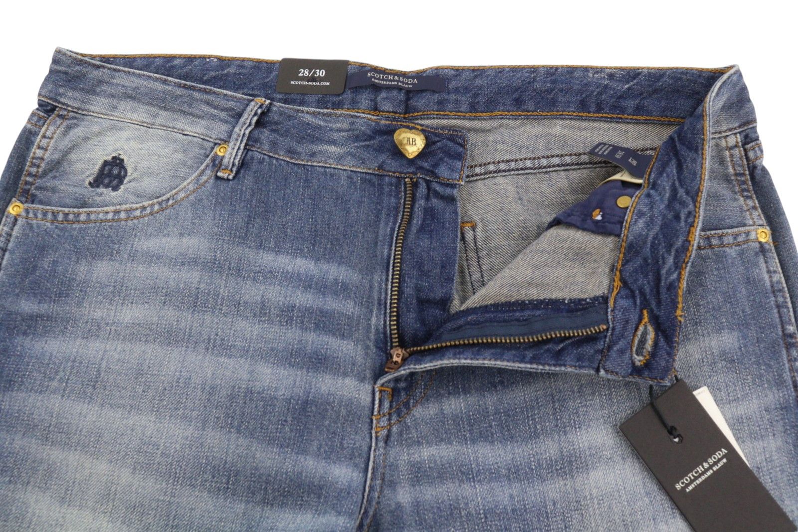 Scotch & Soda BANDIT W28/L30 Blue Linen Blend Slim Tapered 91019 Size 28" / US 6 / IT 42 - 6 Thumbnail