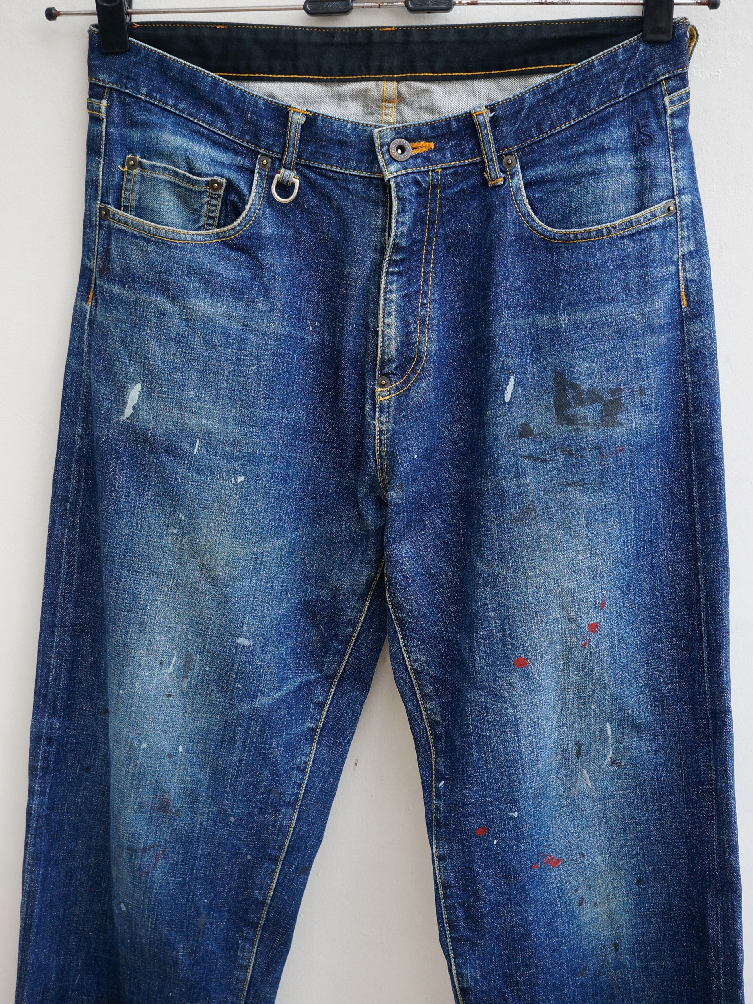 Japanese Brand Fourthirty Selvedge Splatter Denim Size US 34 / EU 50 - 4 Thumbnail