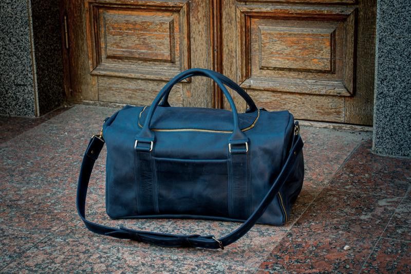 Sports bag. Genuine leather travel bag. Duffel Bag