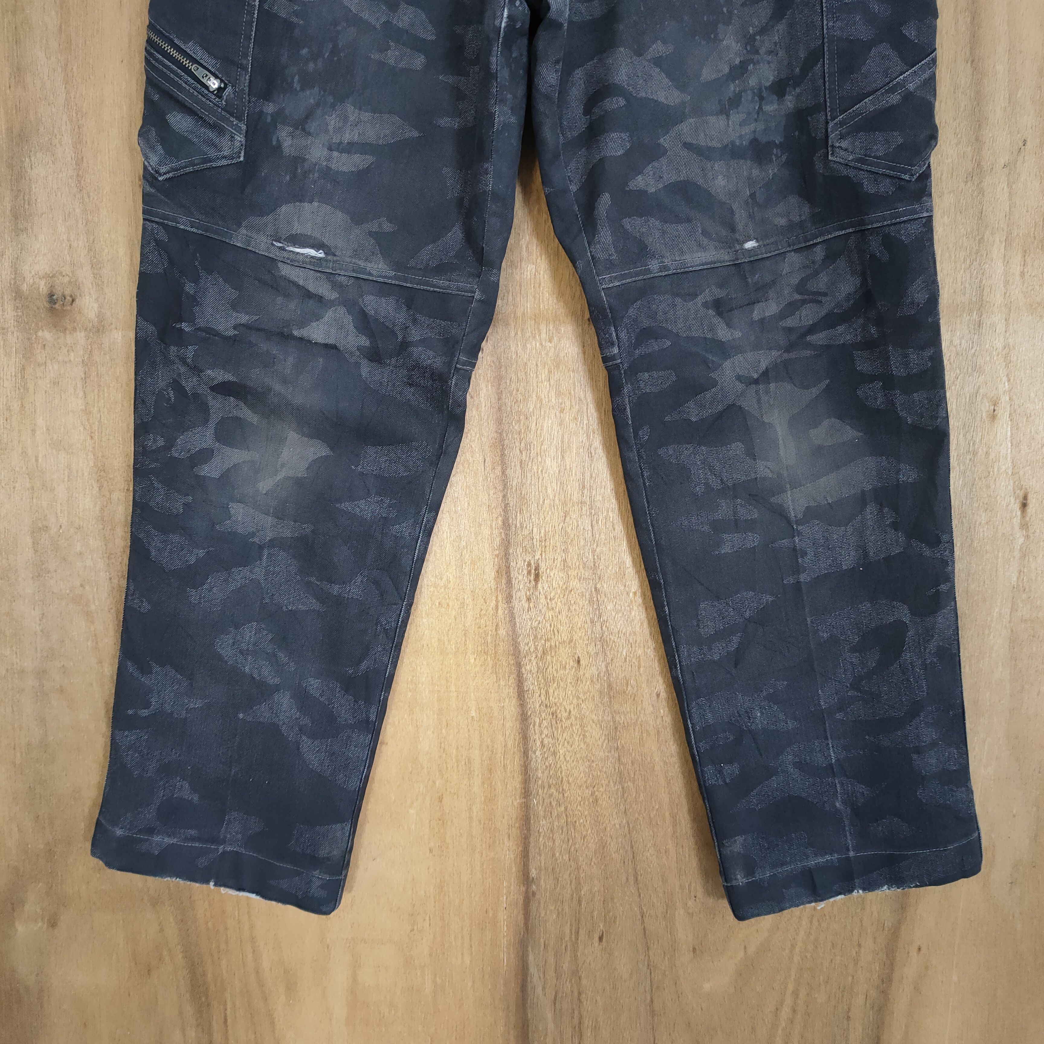 Japanese Brand × Vintage VINTAGE JAWIN BLACK CAMO CARGO PANTS Size US 33 - 3 Thumbnail