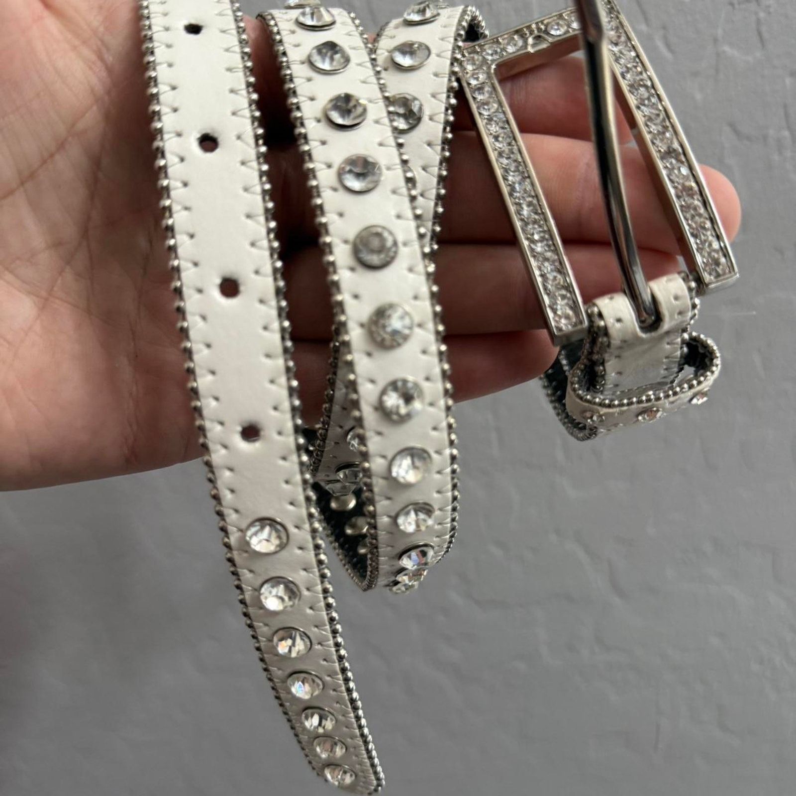 Other Vintage Studded Y2K Bling It On Leather Belt By Titaria Golf Size ONE SIZE - 2 Thumbnail