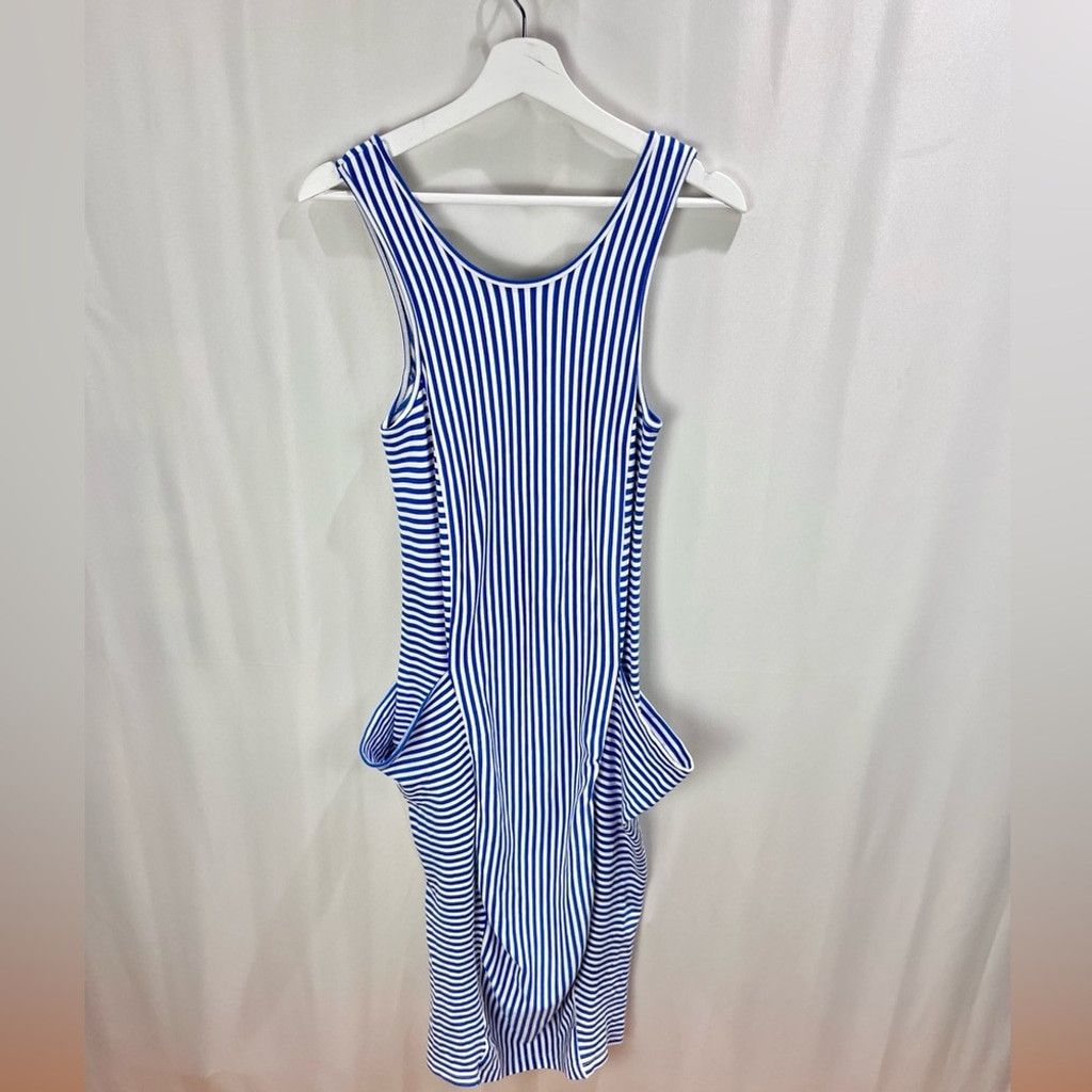 Other Blue Striped Slouch Pocket Tank Midi Dress Size M Size M / US 6-8 / IT 42-44 - 3 Thumbnail