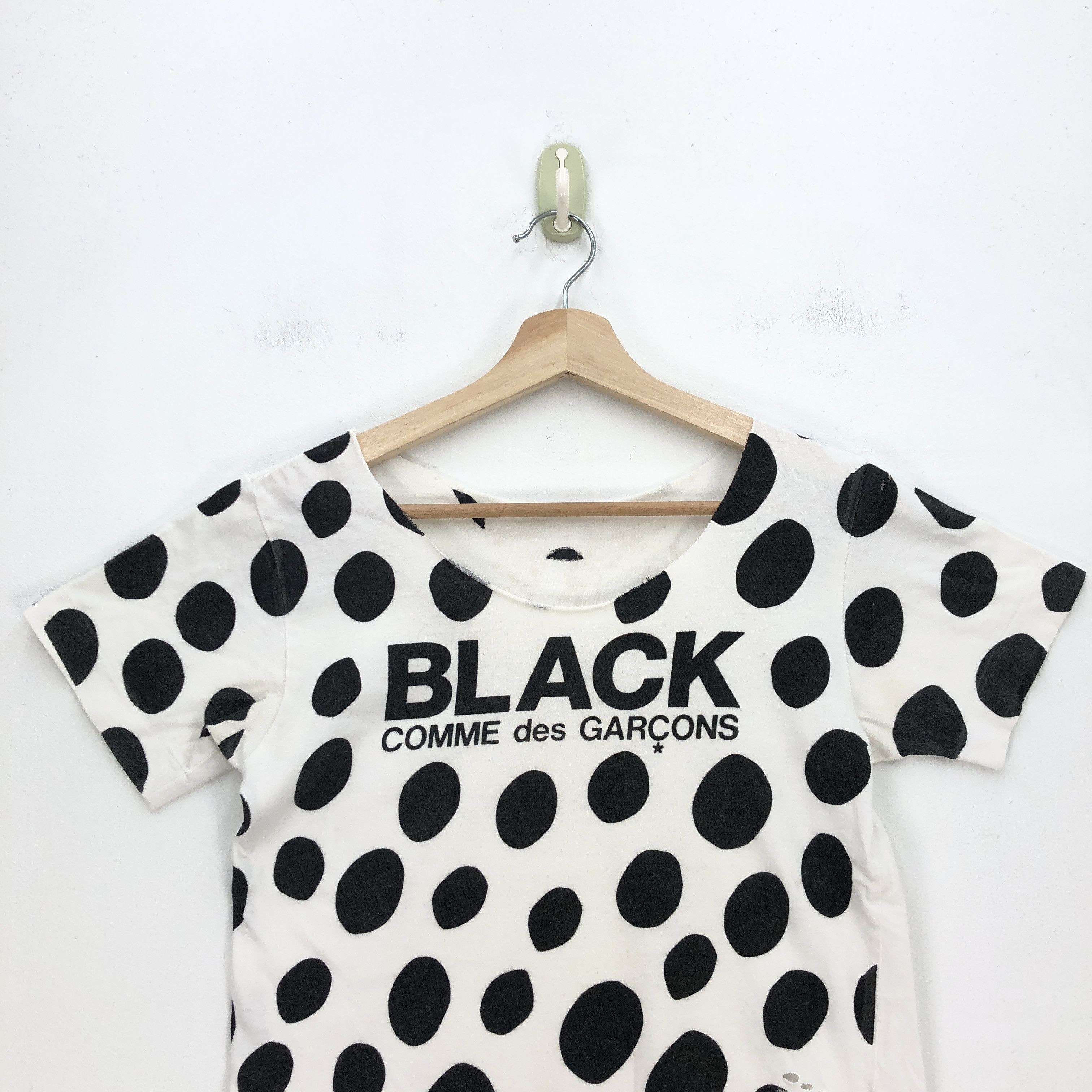Comme des Garcons × Vintage Vintage Y2K Comme des Garcon T Shirt Polka Dot Black Tees Size US XS / EU 42 / 0 - 2 Thumbnail