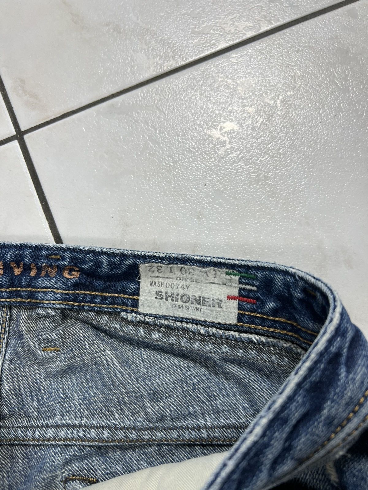 Diesel Vintage Diesel shioner distressed denim jeans slim skinny Size US 30 / EU 46 - 17 Thumbnail