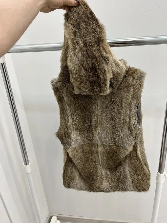 Yves Salomon Yves Salomon Rabbit Fur Hooded Vest Size S / US 4 / IT 40 - 3 Thumbnail