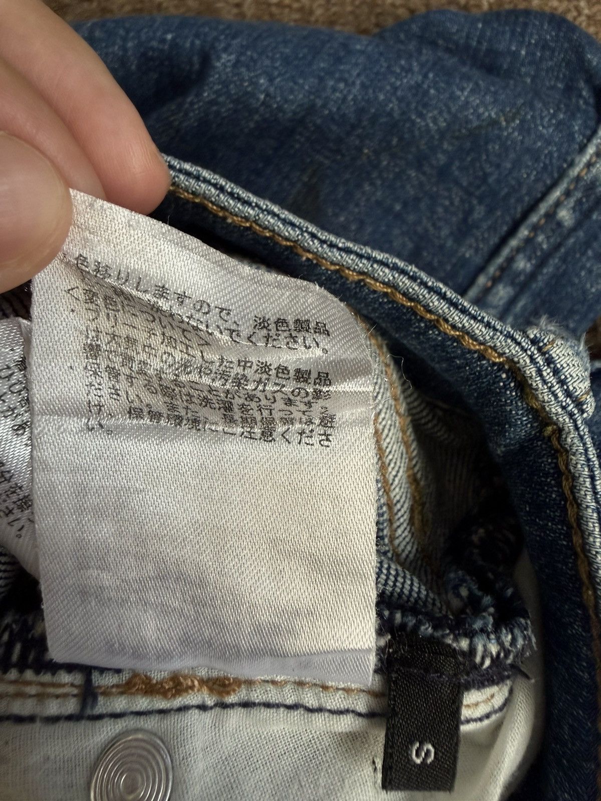 Japanese Brand Vintage American Holic Jeans Wash Slim Fit Denim Pants Size US 26 / EU 42 - 11 Thumbnail