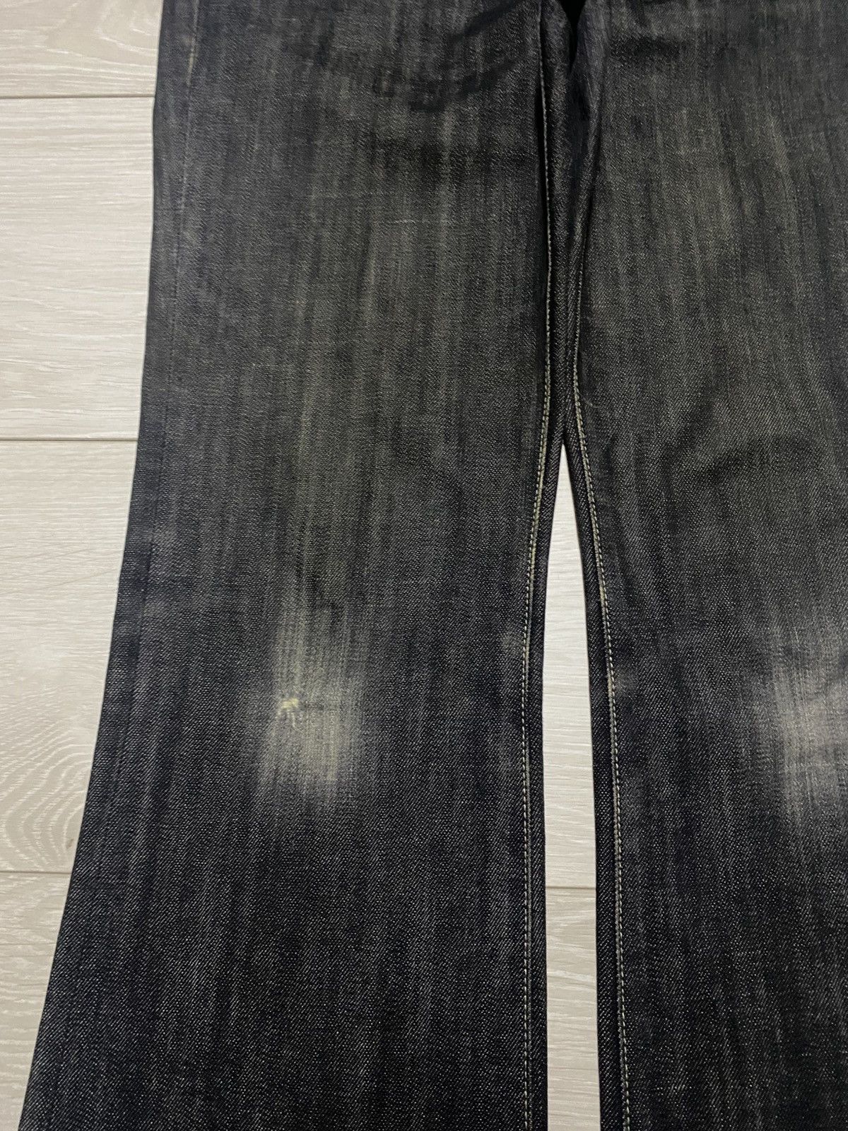 Jun Takahashi Vintage Japanese Brand Uniqlo Black Denim Flare Jeans Size US 29 - 7 Thumbnail