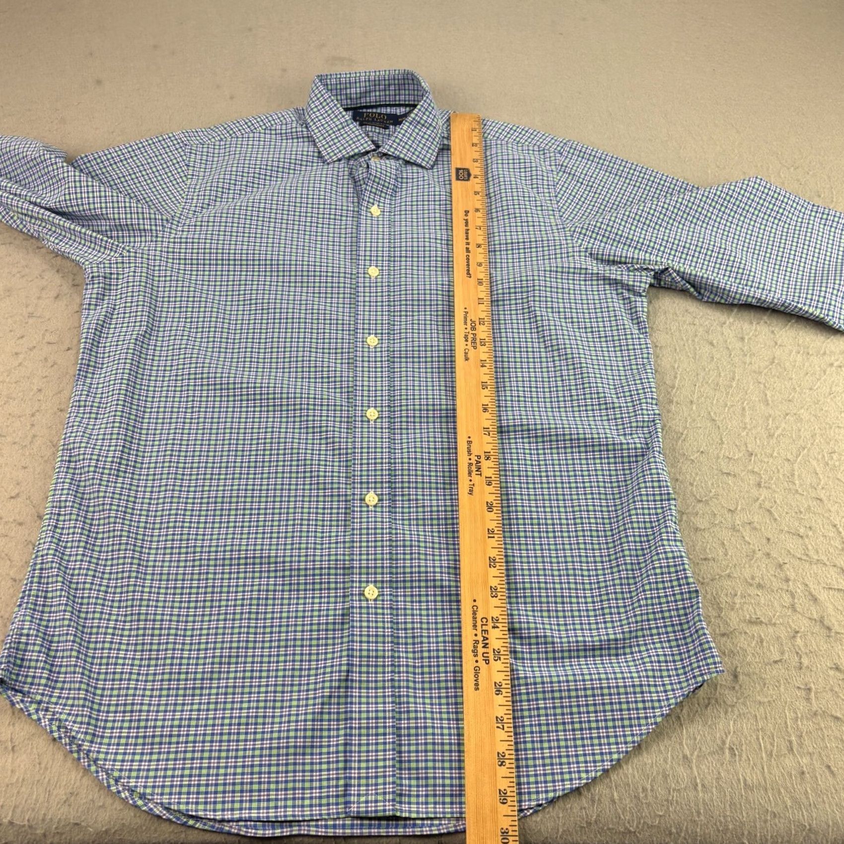 Polo Ralph Lauren Polo Ralph Lauren Performance Shirt Mens M Blue Plaid Button-Up Stretch Shirt Size US M / EU 48-50 / 2 - 6 Thumbnail