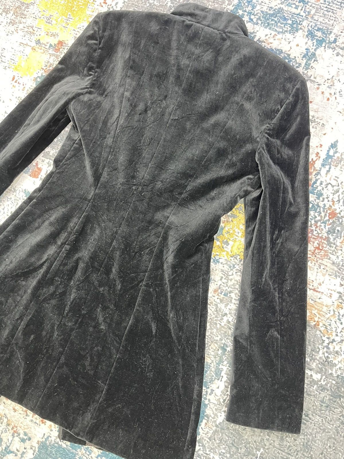 John Richmond Richmond X Black Velvet Assymetrical Long Coat Size S / US 4 / IT 40 - 8 Thumbnail