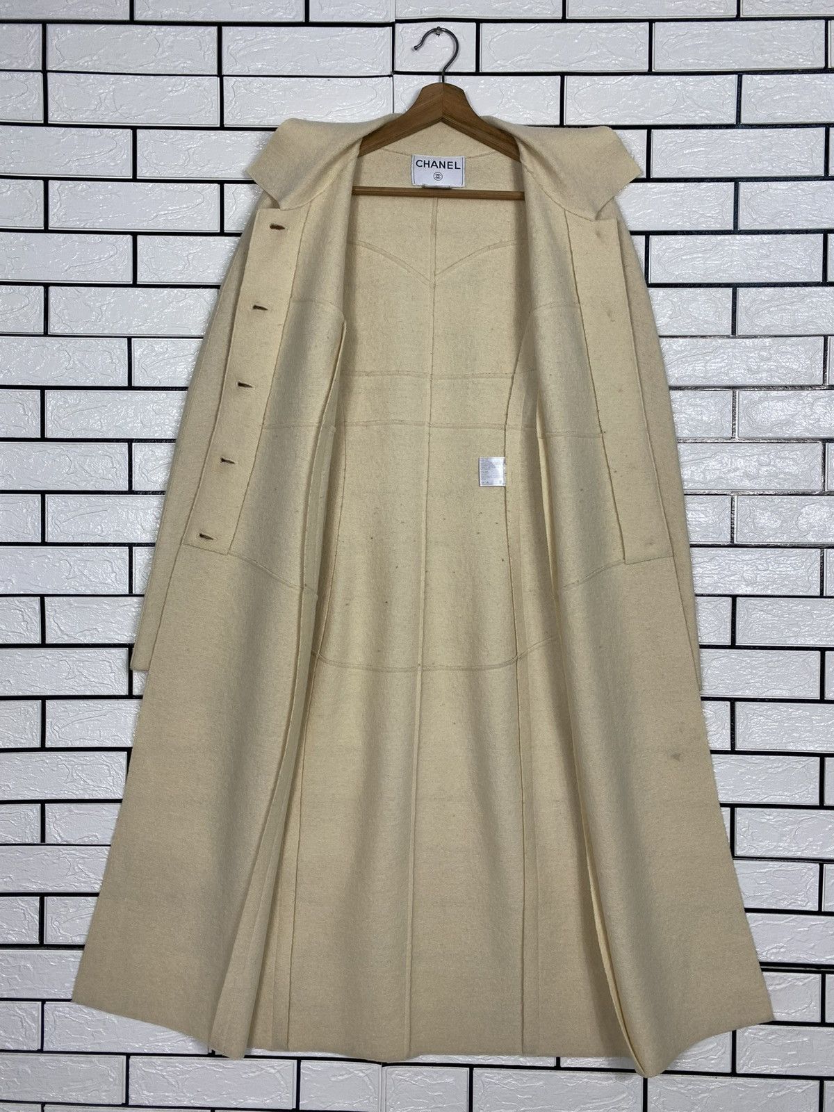 Chanel 🔥VINTAGE LONG JACKET DRESS BUTTON CHANEL WOOL Size XS / US 0-2 / IT 36-38 - 14 Thumbnail