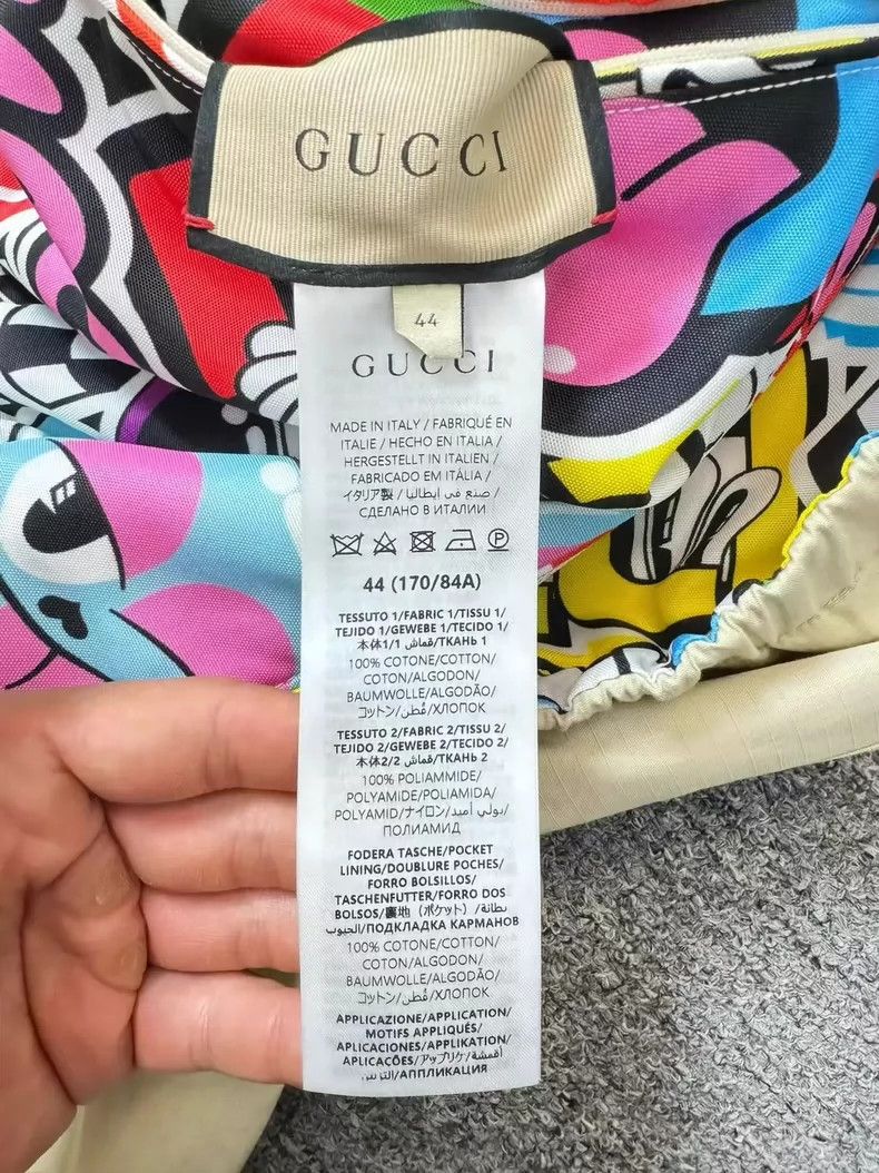 Gucci Gucci Beige rainbow cartoon multi-element logo double-sided Size US S / EU 44-46 / 1 - 5 Thumbnail