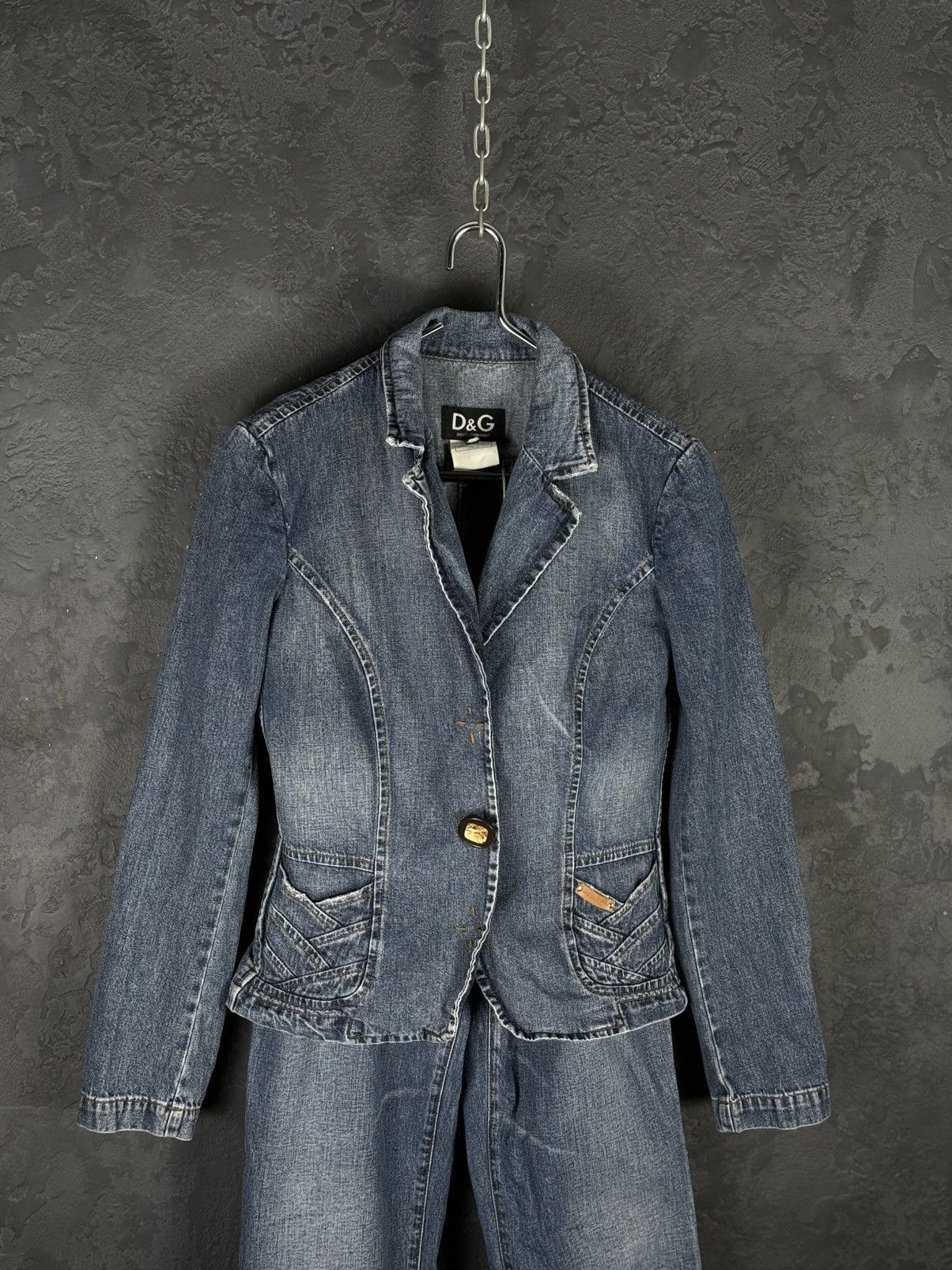 Dolce & Gabbana Dolce & Gabbana Women’s Vintage Denim Suit Jeans Luxury Size M / US 6-8 / IT 42-44 - 3 Thumbnail