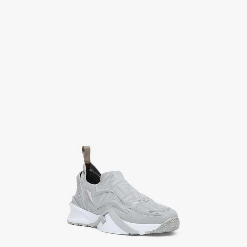 Fendi o1B3y1r0326 Flow Low-Top Sneakers in Gray Size US 12 / EU 45 - 2 Thumbnail