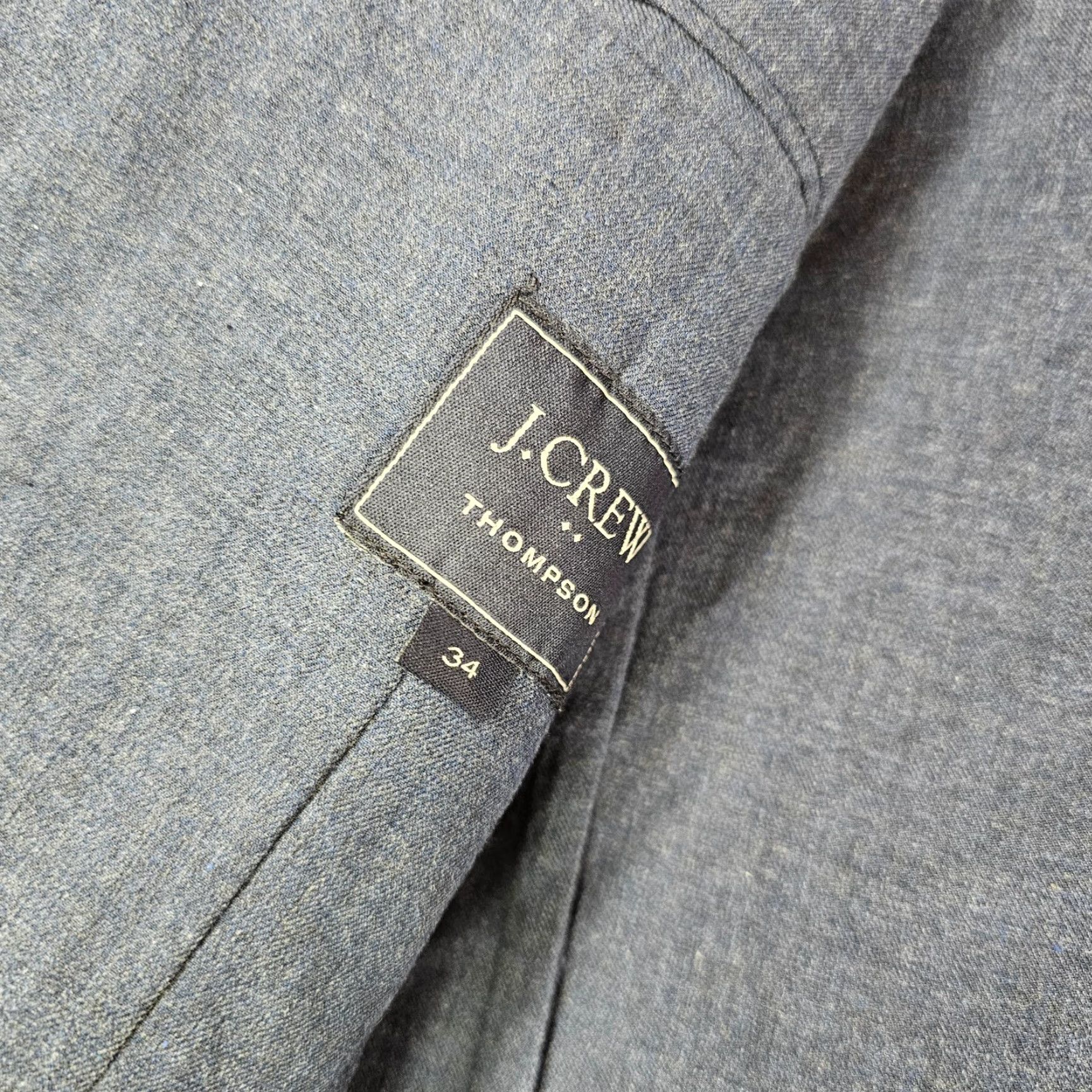 J.Crew J. CREW THOMPSON Blazer Mens 34 Blue Cotton Two Button Sport Coat Unconstructed Size 34R - 5 Thumbnail