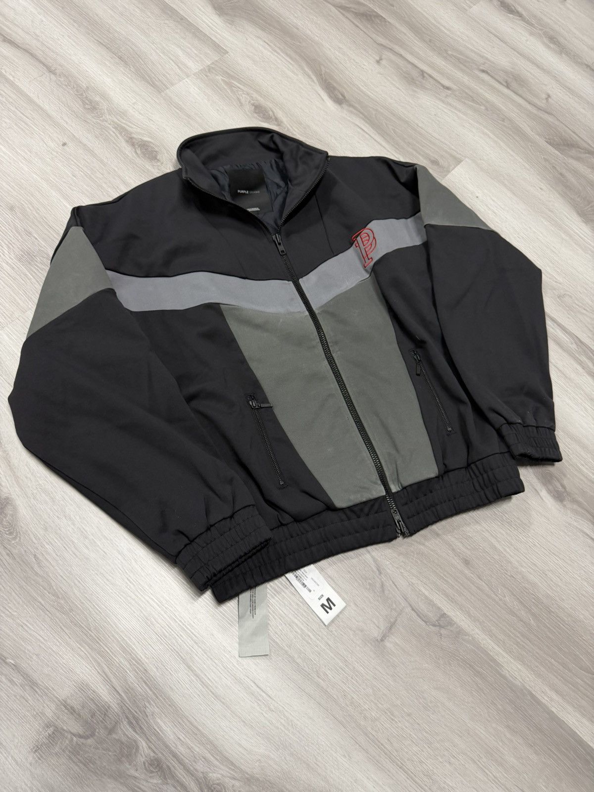Purple Brand Purple Brand Oversized Track Jacket Black Beauty Size US M / EU 48-50 / 2 - 1 Thumbnail