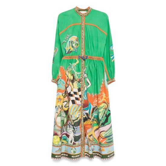 ALEMAIS ALEMAIS Women Dresses 5150D MULTI GREEN Size XS / US 0-2 / IT 36-38 - 1 Thumbnail
