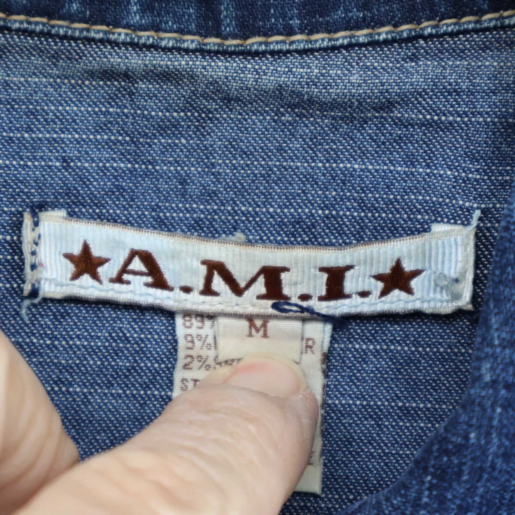 Vintage VINTAGE AMI Denim Jacket Women Size M Blue Trucker Cowgirl Western Jacket Size M / US 6-8 / IT 42-44 - 6 Thumbnail
