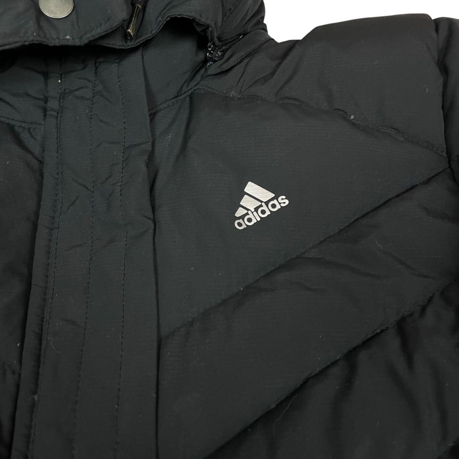 Adidas Adidas Women's Black Trifold Hooded Full Zip Puffer Jacket 8 Size M / US 6-8 / IT 42-44 - 2 Thumbnail