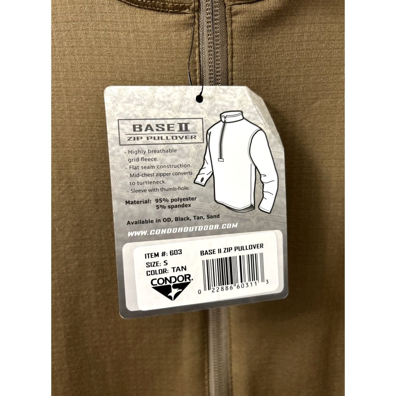 Vintage Condor Base 2 Zip Pullover Mens S Brown Sweater Tactical Combat Outdoor YKK L/S Size US S / EU 44-46 / 1 - 5 Thumbnail