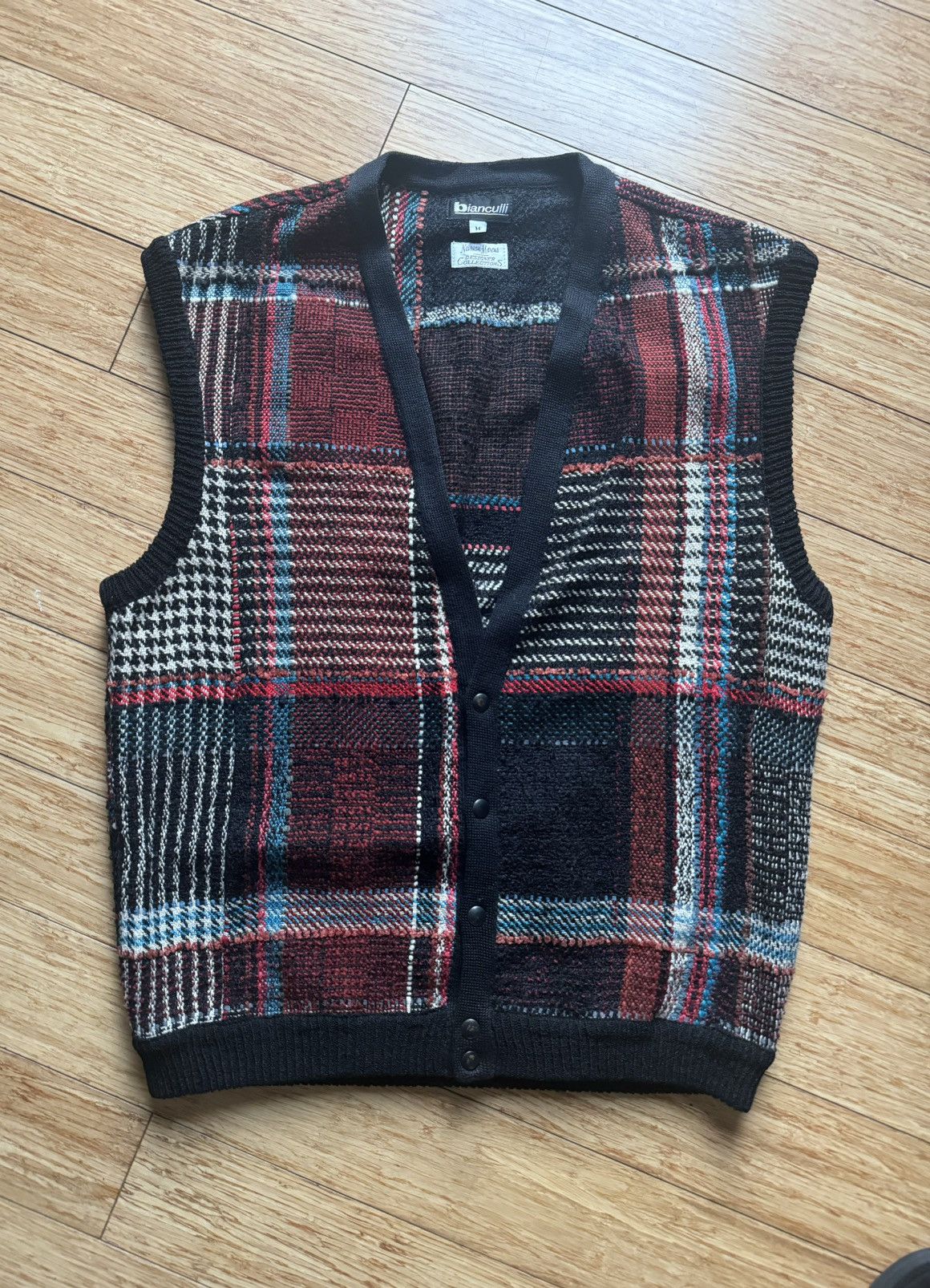 Designer × Neiman Marcus × Vintage Rare Bianculli Wool Knitted Vest Size US M / EU 48-50 / 2 - 2 Thumbnail