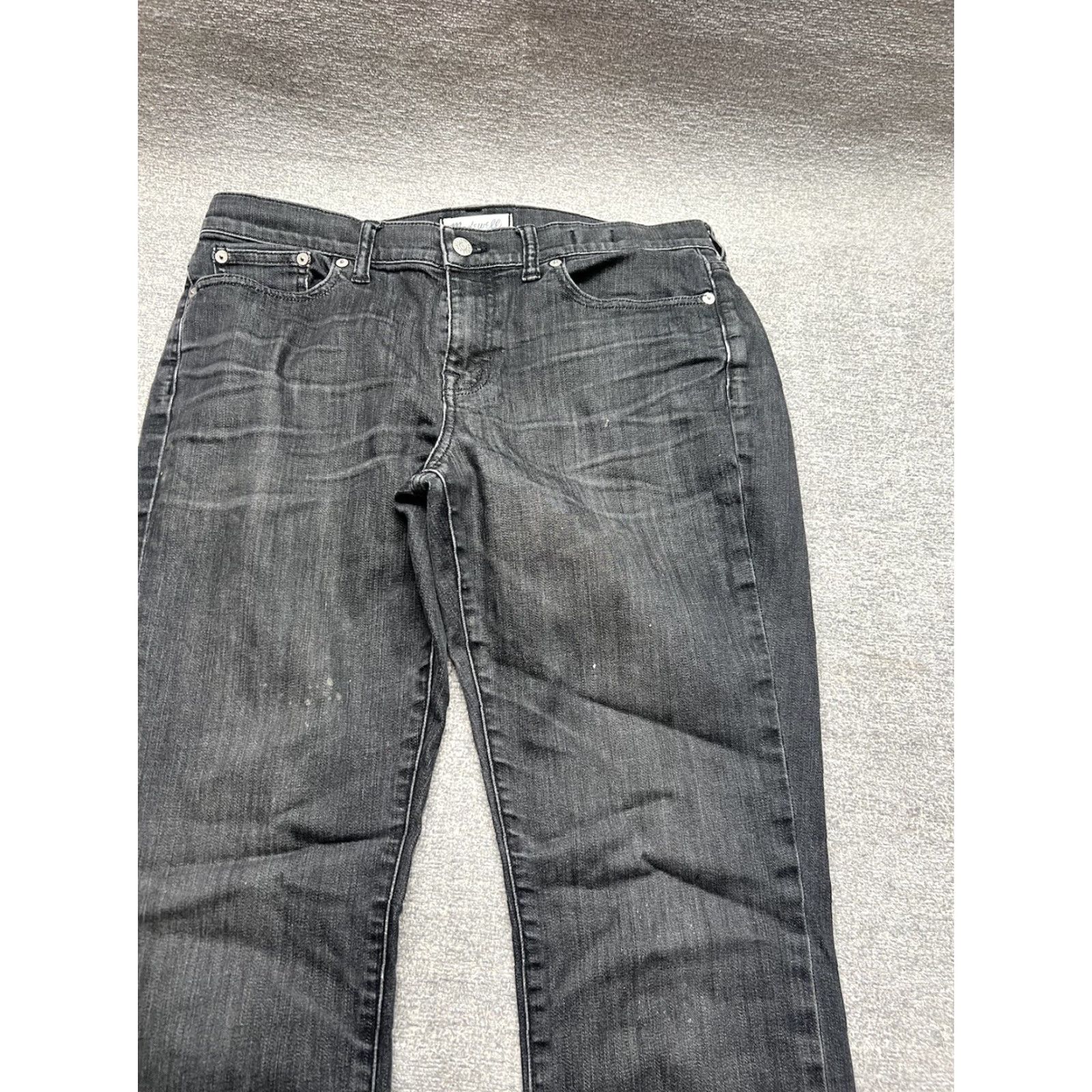 Madewell Madewell Slim Straight Jeans Women Black Denim 32x28 Mid Rise 32 Inseam Size 24" / US 00 / IT 34 - 2 Thumbnail