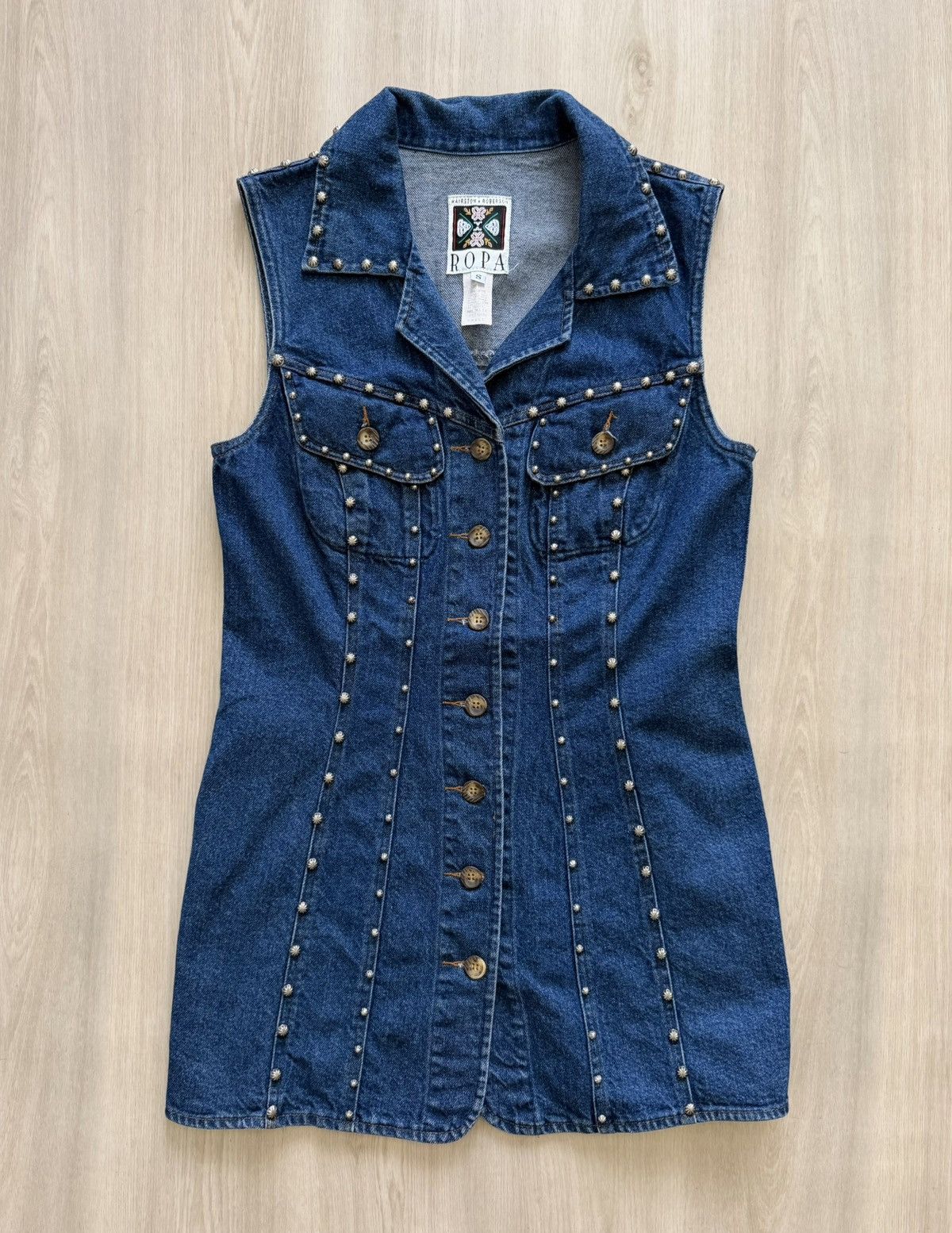 Vintage Rare Vintage Hairston Roberson Ropa Western Denim Dress Sz S Size S / US 4 / IT 40 - 1 Thumbnail