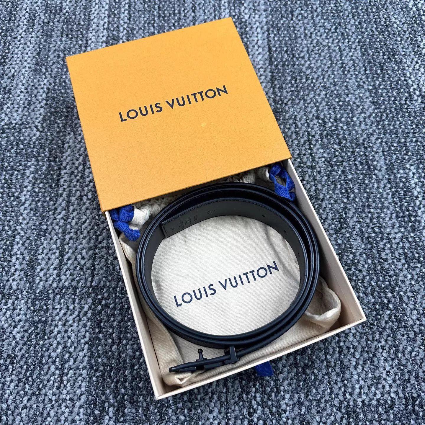 Louis Vuitton Louis Vuitton Black Monogram Belt 100cm 99 New Size ONE SIZE - 2 Thumbnail