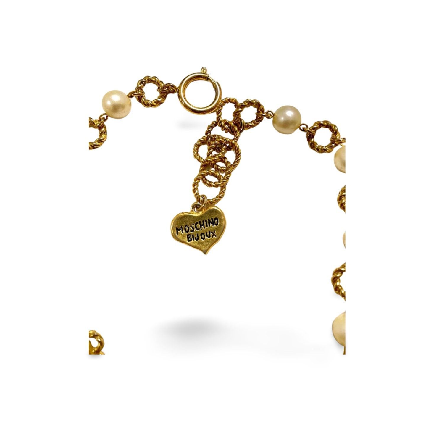 Moschino Vintage Moschino twisted chain necklace with pearl flowers Size ONE SIZE - 4 Thumbnail