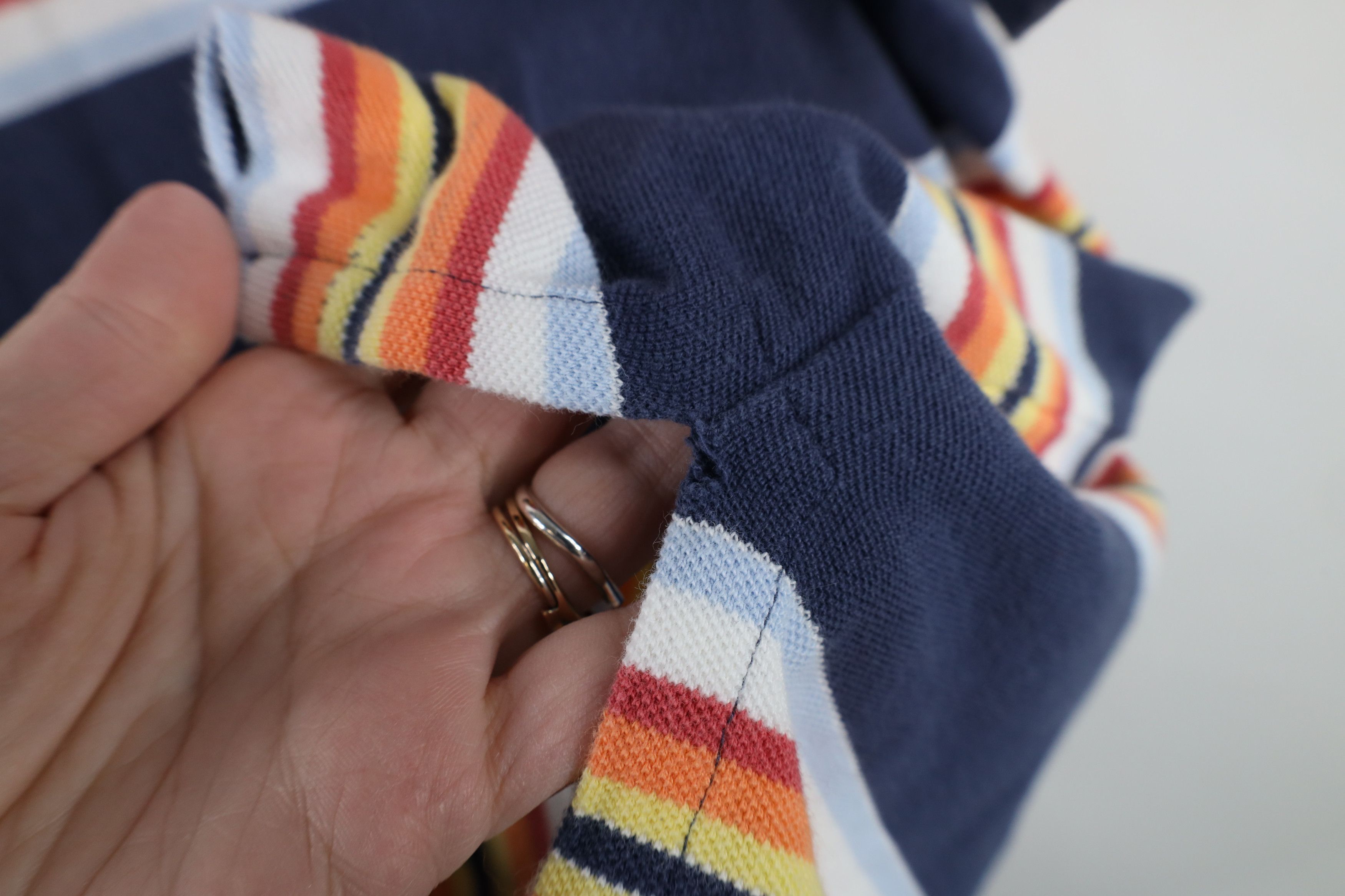 Polo Ralph Lauren Vintage 90s Ralph Lauren Rainbow Striped Collared Polo Shirt Size US XXL / EU 58 / 5 - 6 Thumbnail