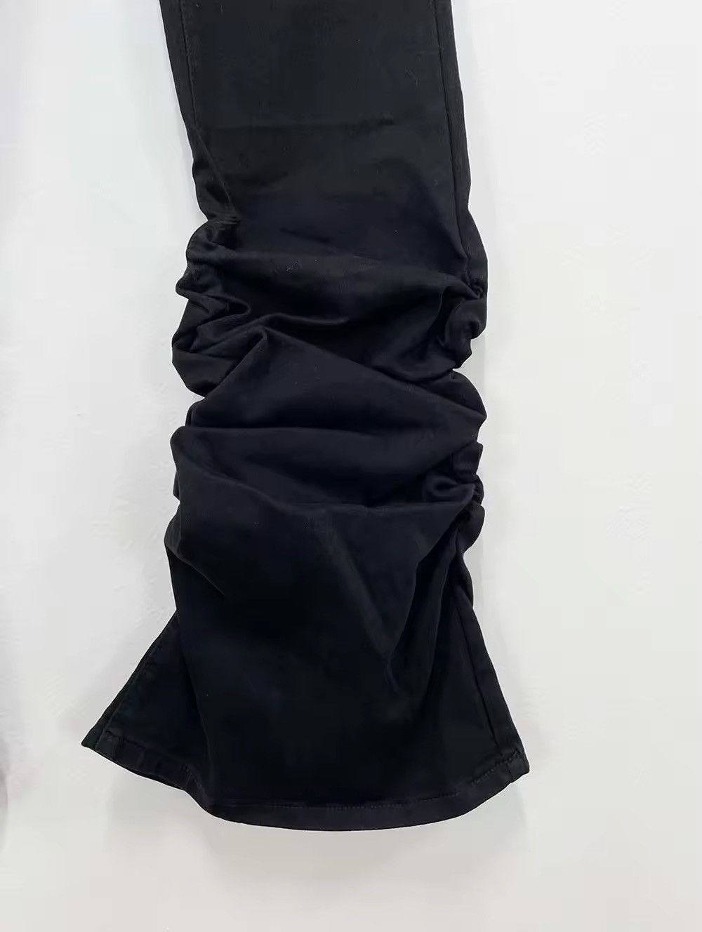 Jean Black Ruched Flare Stretch Bootcut Jeans Size 26" / US 2 / IT 38 - 8 Thumbnail