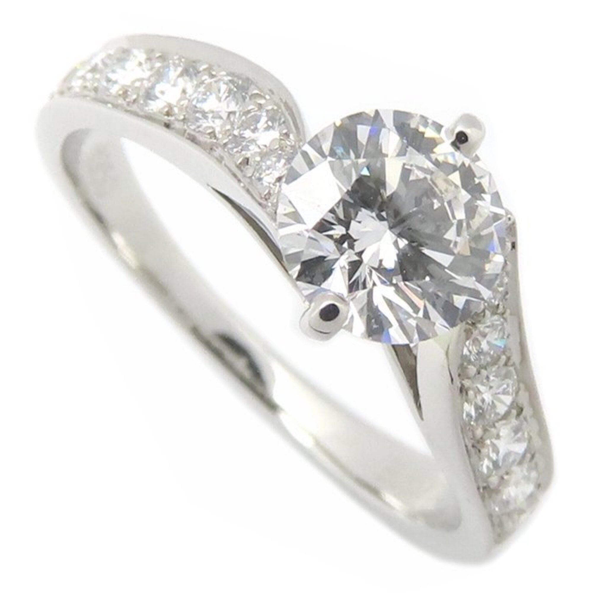 Van Cleef & Arpels Van Cleef & Arpels Diamond Ring, 0.74ct Diamond, D.VVS1 Clarity, Size 50, Platinum 950, Women's, Item No. 295390 Size ONE SIZE - 1 Thumbnail