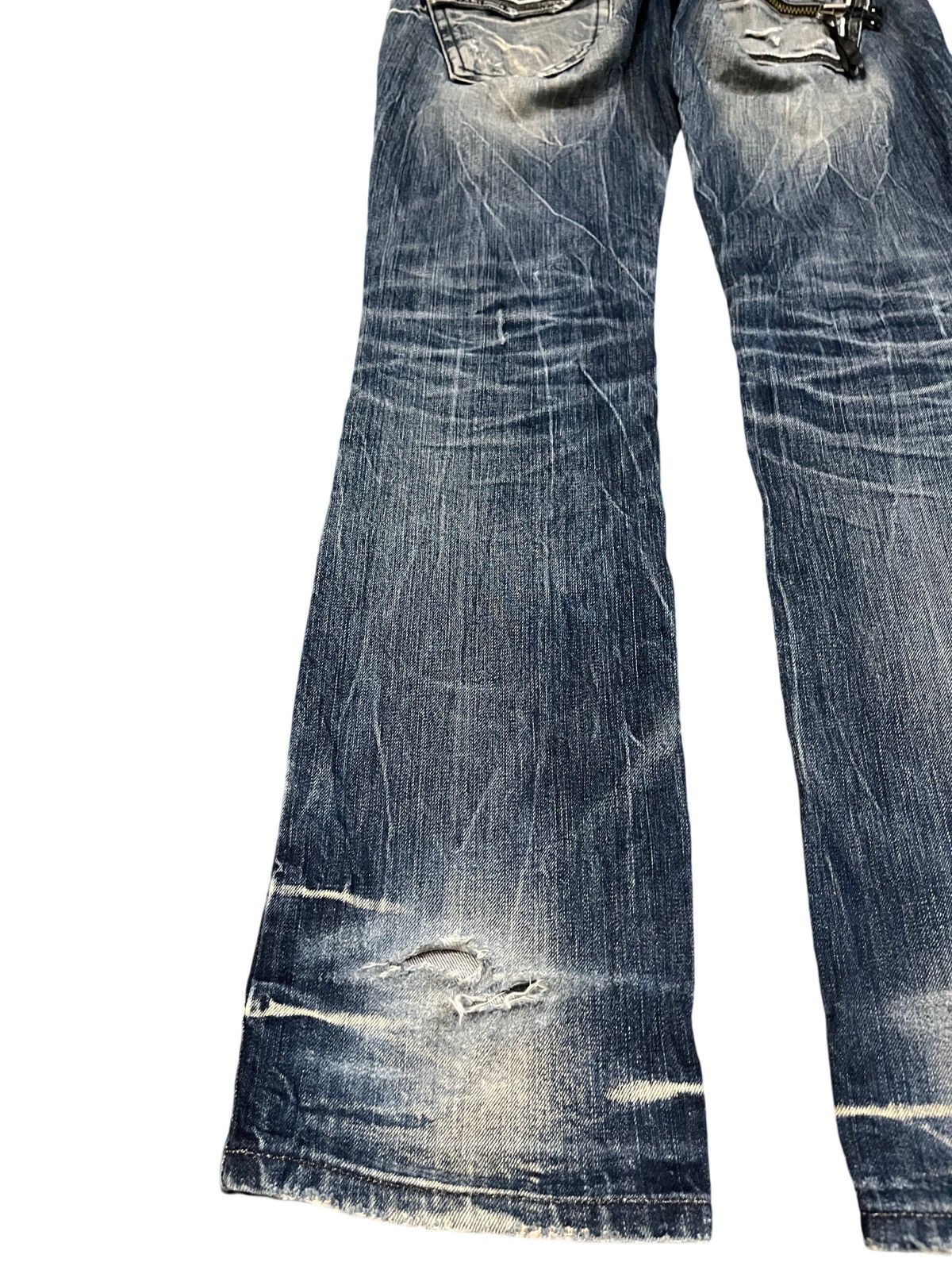 Beauty Beast Vintage Pasta Denim Flare Punk Ripped Jeans Size US 31 - 9 Thumbnail