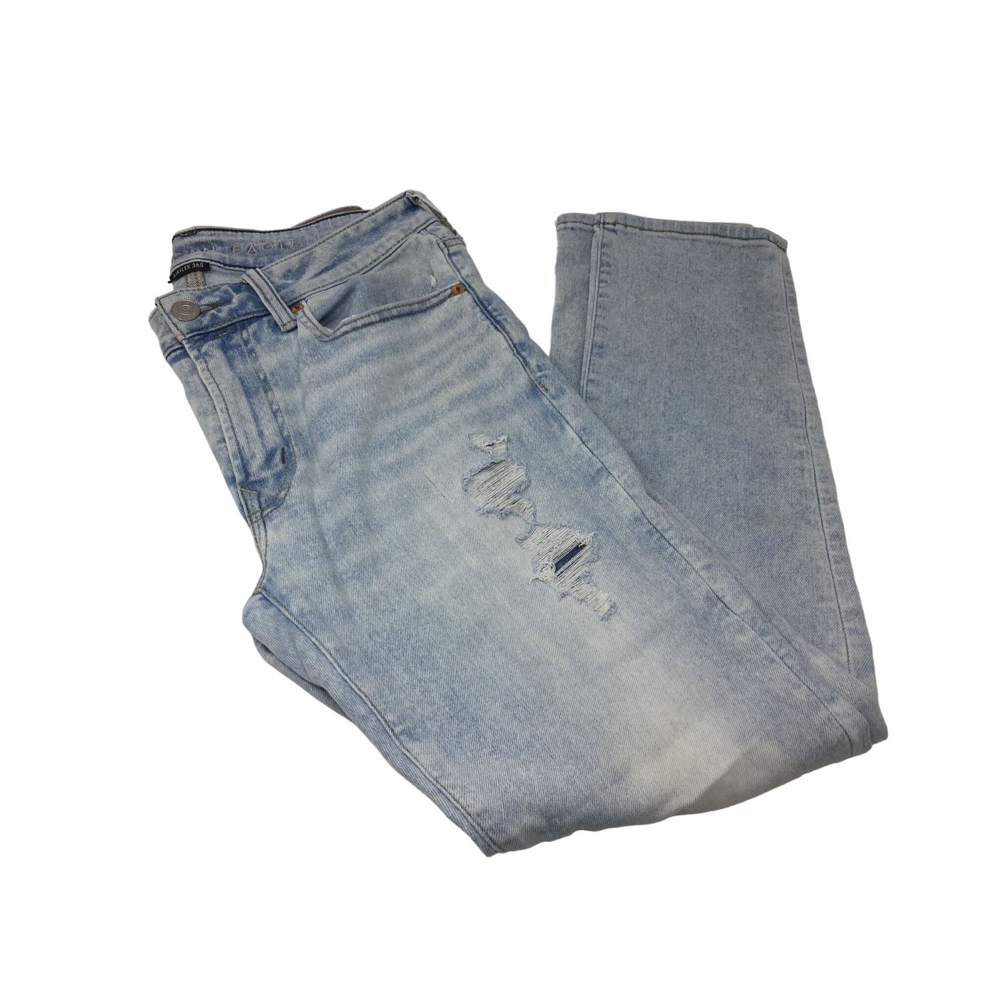 American Eagle Outfitters Mens American Eagle Airflex 360 Slim Blue Jeans Size 32x30 Size US 32 / EU 48 - 3 Thumbnail