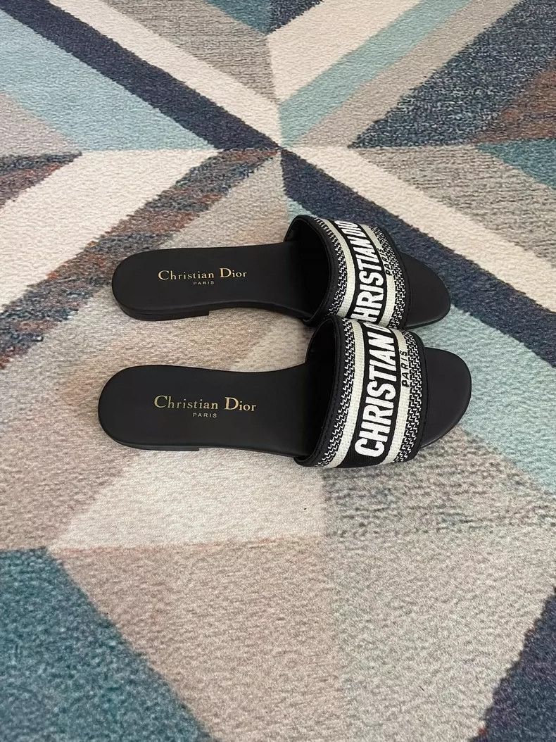 Dior DIOR Women's Casual Slide Sandals Size 39-2506 Size US 7.5 / IT 37.5 - 2 Thumbnail