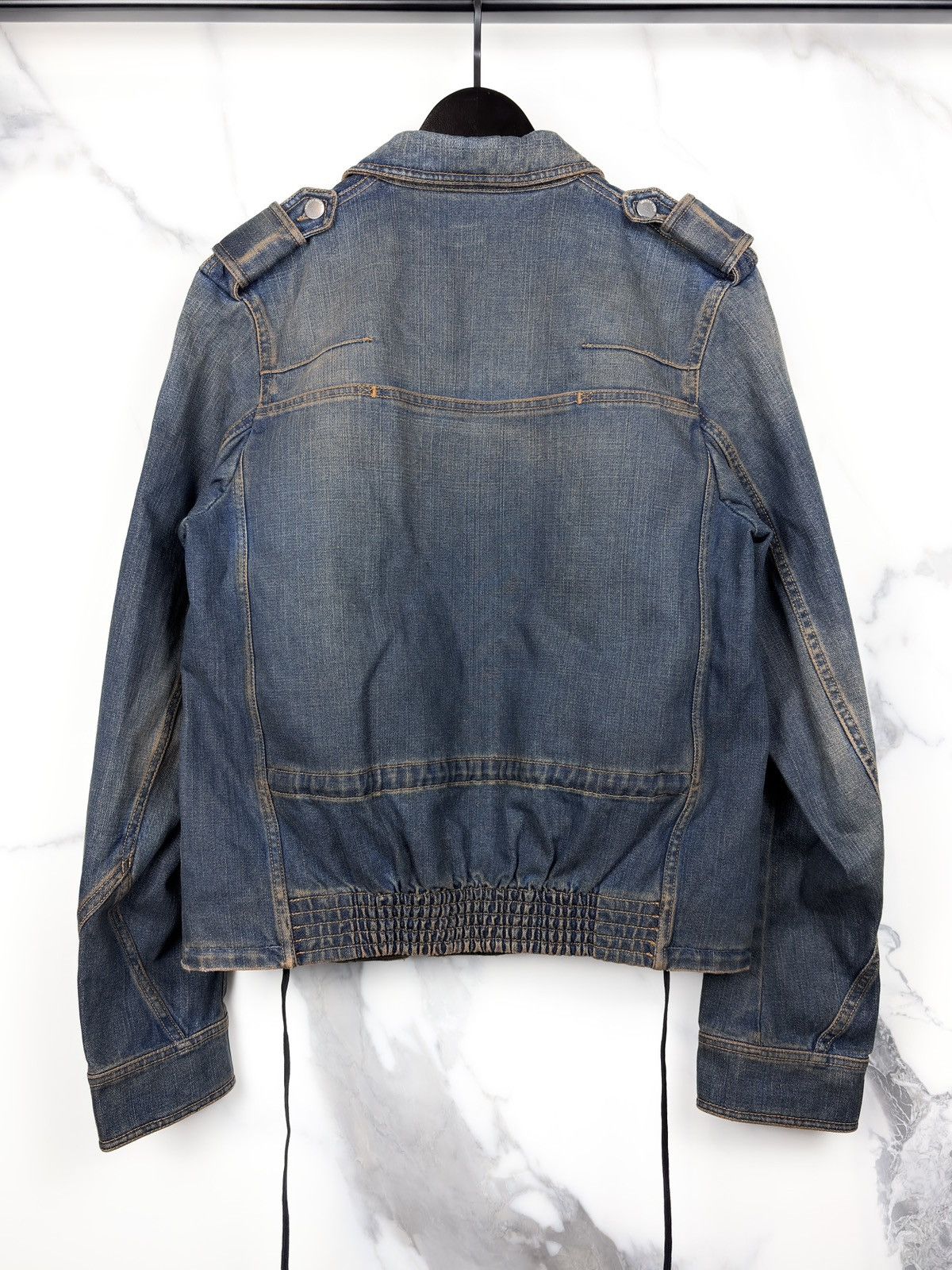 Dior × Hedi Slimane SS05 Dior Homme Beck Rust Orange F2 Military Denim Jacket Size US M / EU 48-50 / 2 - 2 Thumbnail