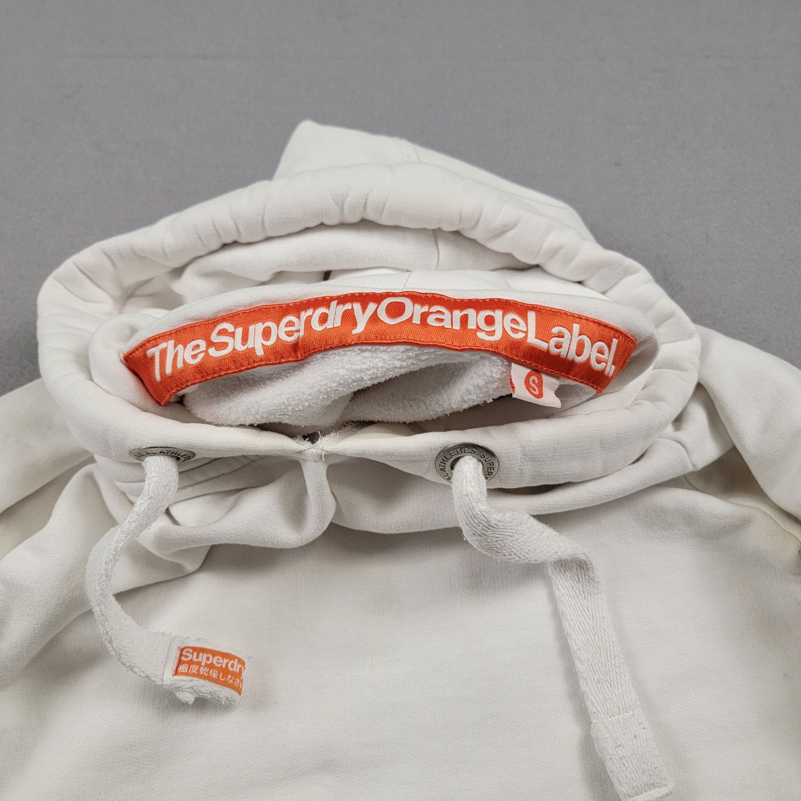 Superdry SuperDry Orange Label Hoodie White Sz S (545) Size US S / EU 44-46 / 1 - 16 Thumbnail