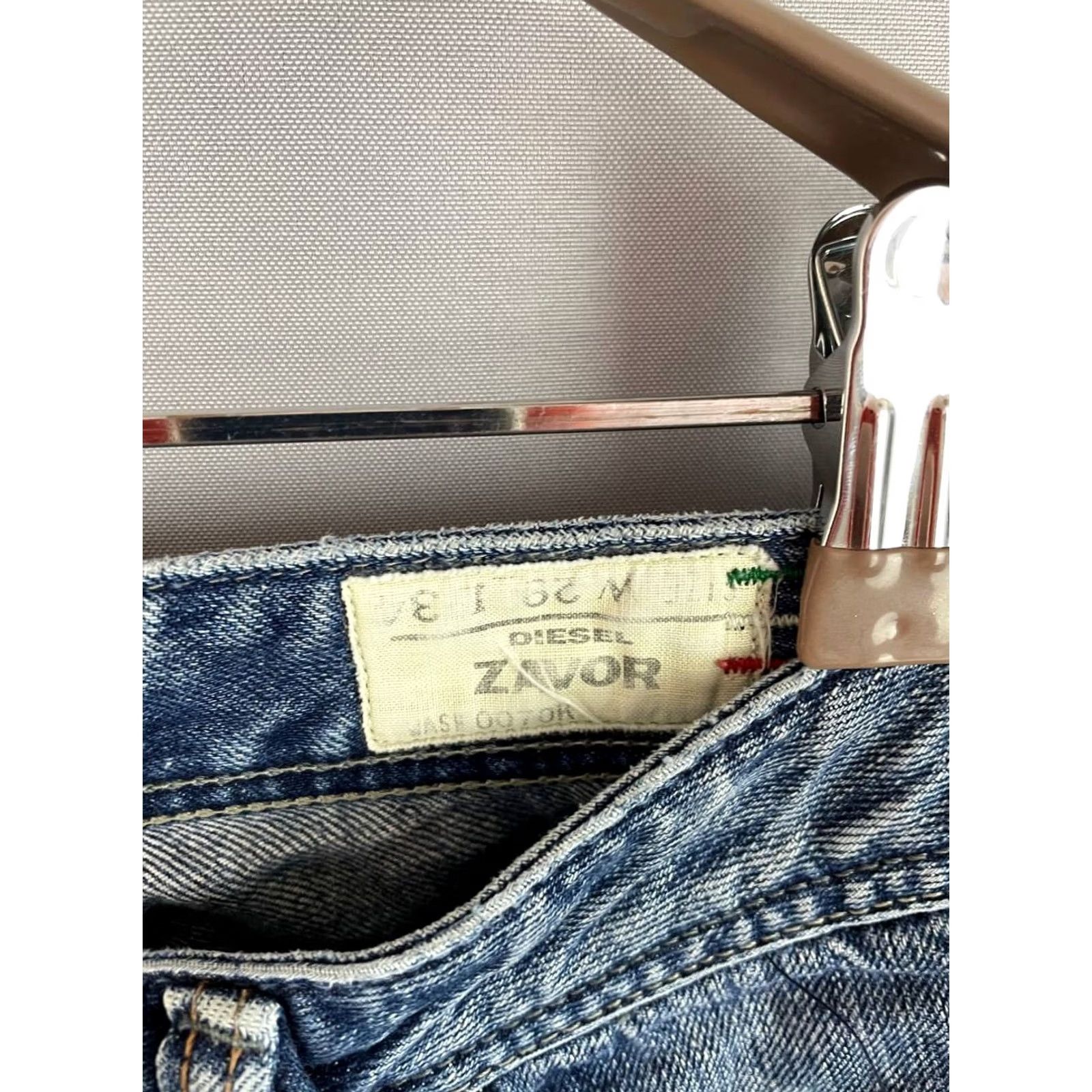 Diesel Diesel Jeans ZAVOR Mens Denim 29 Blue Cotton Straight Leg 5-Pocket Design Size US 29 - 3 Thumbnail