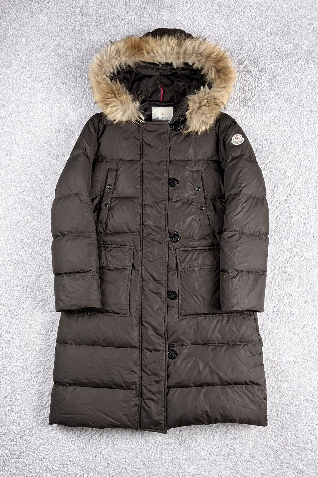 Moncler Moncler Fur Messina Brown Down Coat Size 2 Size M / US 6-8 / IT 42-44 - 1 Thumbnail