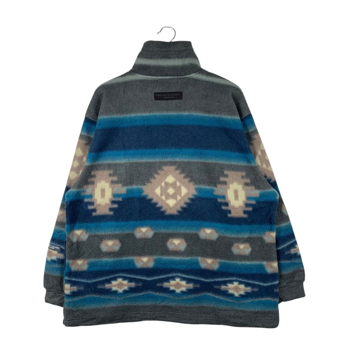 Hiroko Koshino Homme HIROKO KOSHINO Homme Navajo Native Half Zipper Sweatshirt Size US M / EU 48-50 / 2 - 2 Thumbnail
