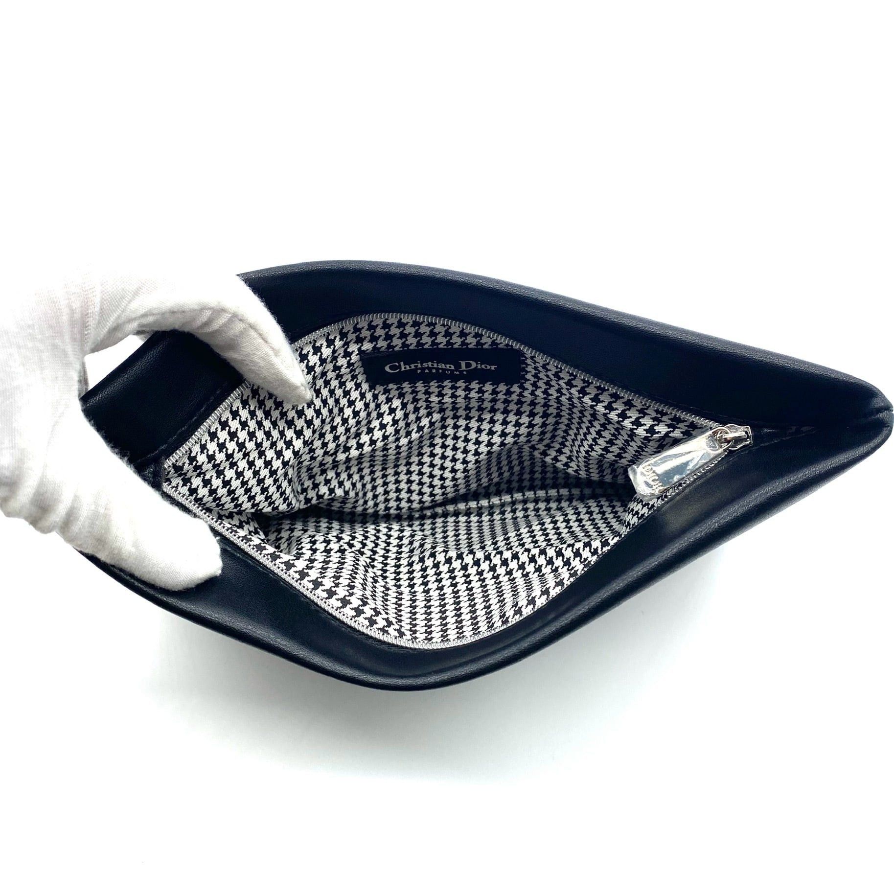 Dior Christian Dior Leather Clutch Bag Black Size ONE SIZE - 3 Thumbnail