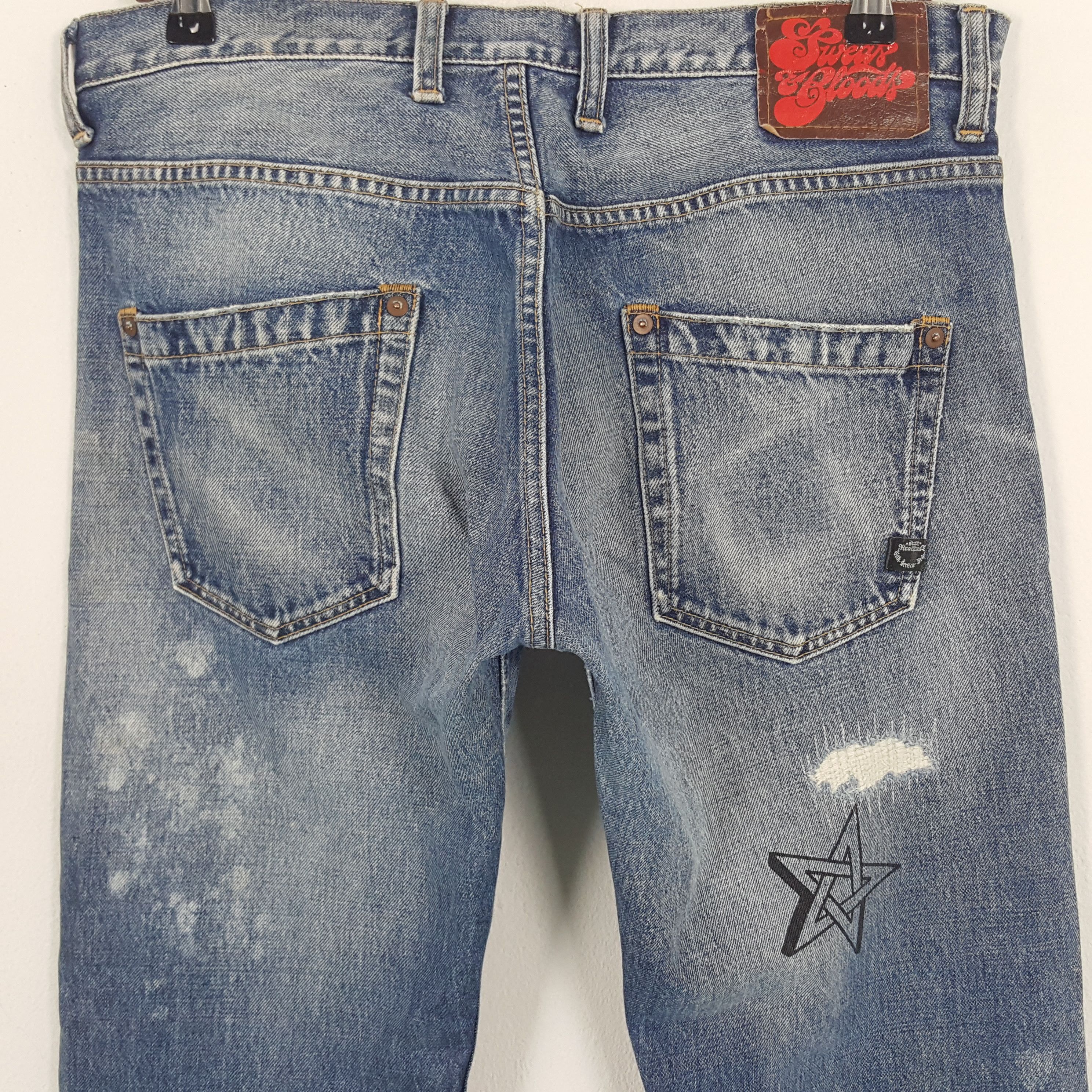 Japanese Brand × Vintage Vintage RNA Sweats Bloods Denim Jeans Size US 33 - 5 Thumbnail
