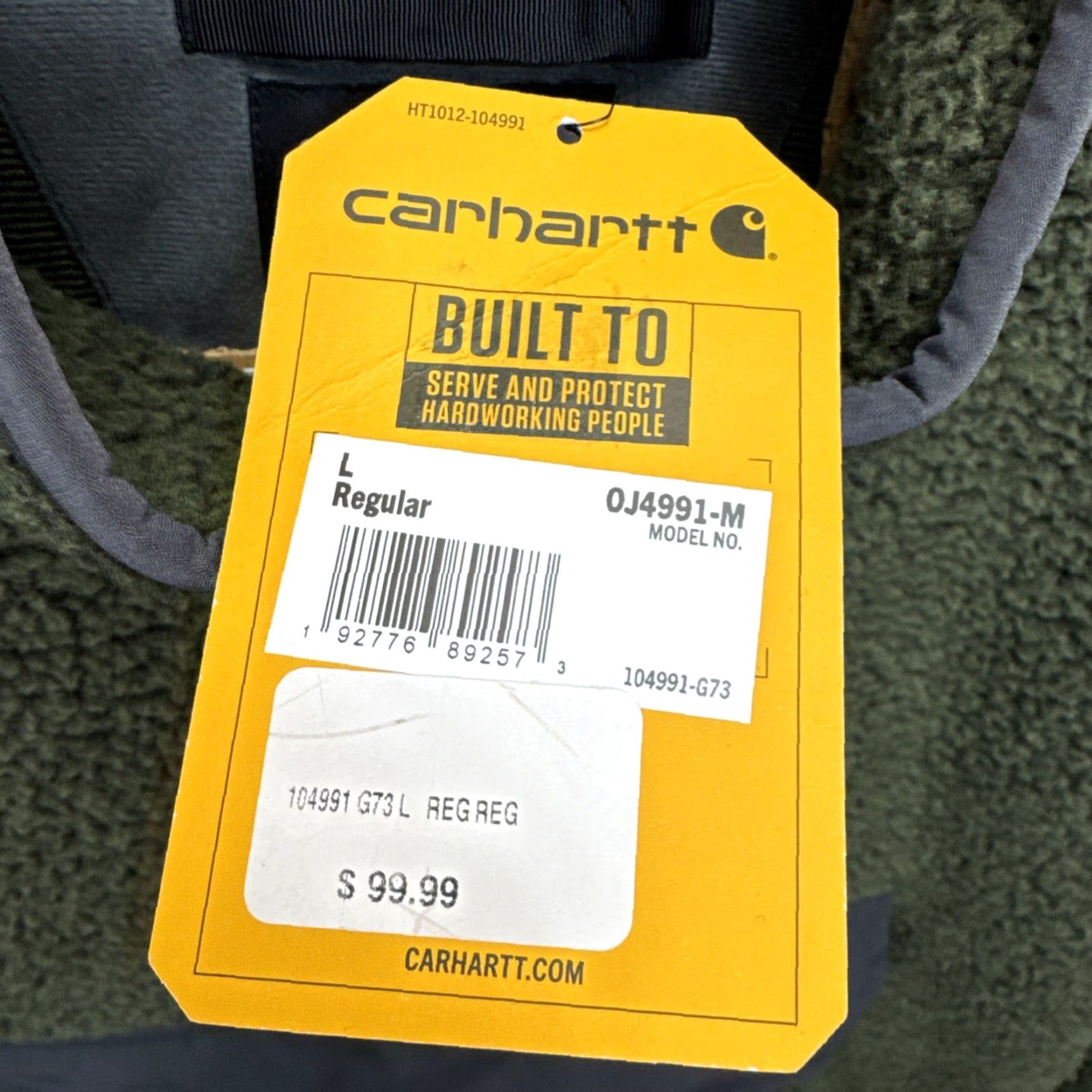 Carhartt Carhartt Men’s Relaxed Fit Fleece Pullover Sweater 0J4991 Green Large New Size US L / EU 52-54 / 3 - 2 Thumbnail