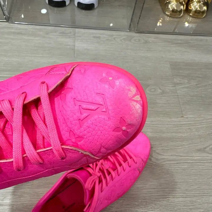 Louis Vuitton Louis Vuitton Pink Monogram Low-Top Sneakers -2508 Size US 9.5 / EU 42-43 - 4 Thumbnail