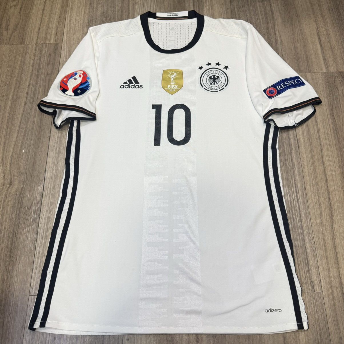 Adidas Germany Euro2016 player issue home shirt #10 Podolski Size US M / EU 48-50 / 2 - 1 Thumbnail